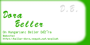 dora beller business card